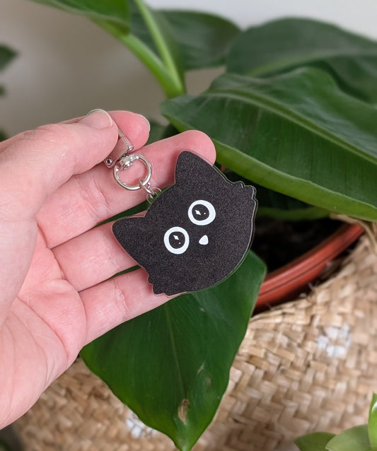 Black Cat Acrylic Keychain