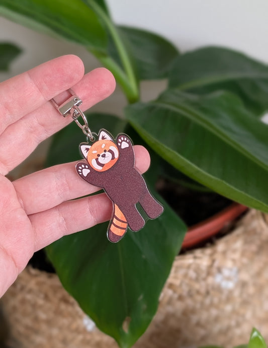 Red Panda Acrylic Keychain