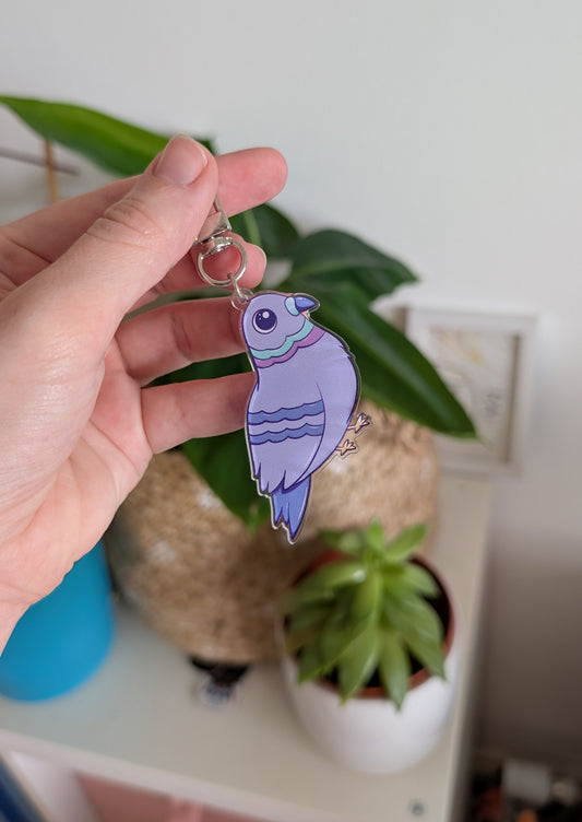Pigeon Acrylic Keyring