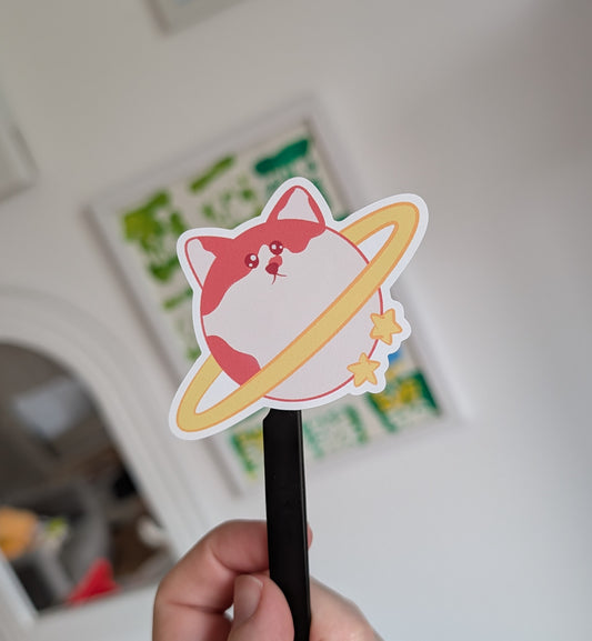 Chonky Cat Planet Sticker