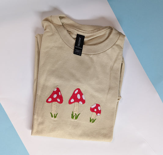 Mushroom Embroidery T shirt