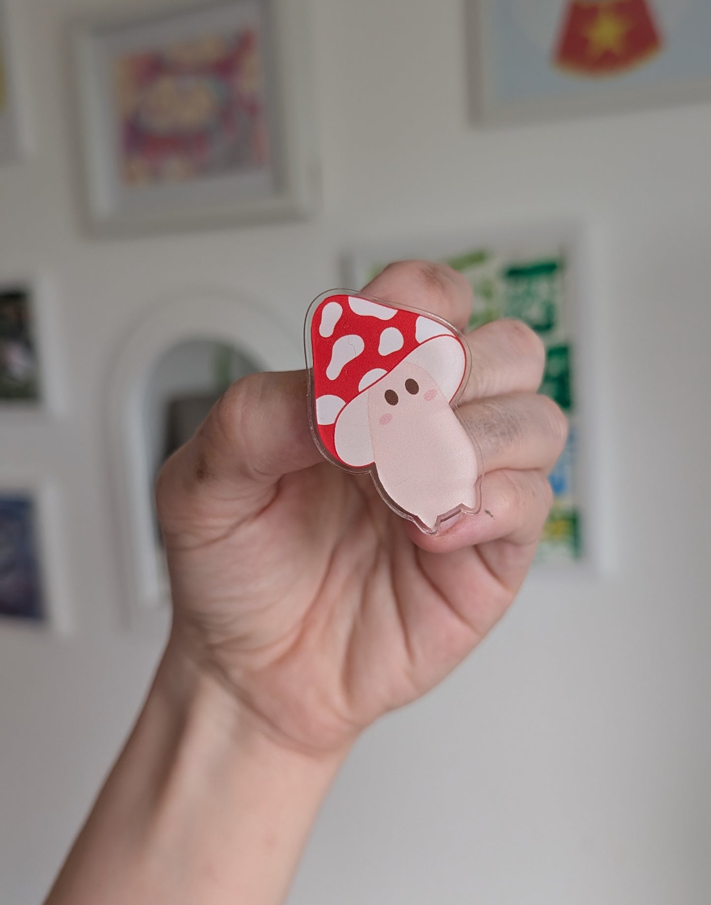 Mushroom Acrylic Pin