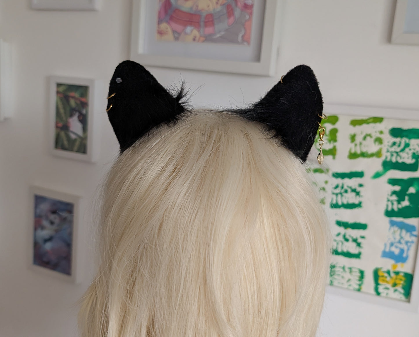 Black and Blonde Wolf Ears