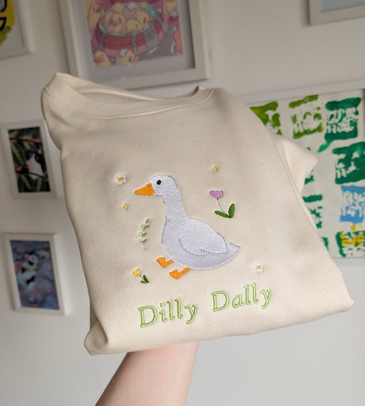 Embroidered Goose Organic Soft Sweatshirt