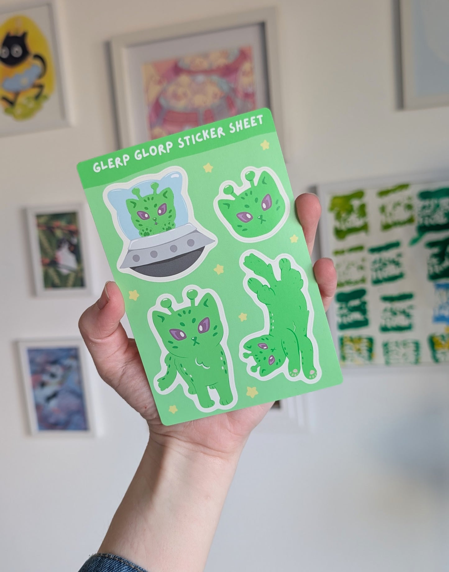 Alien Cat Sticker Sheet