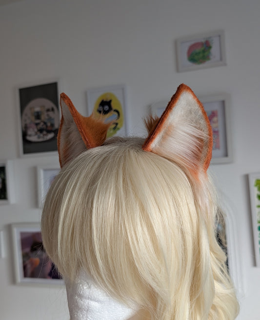 Cream and Ginger Kitten Ears