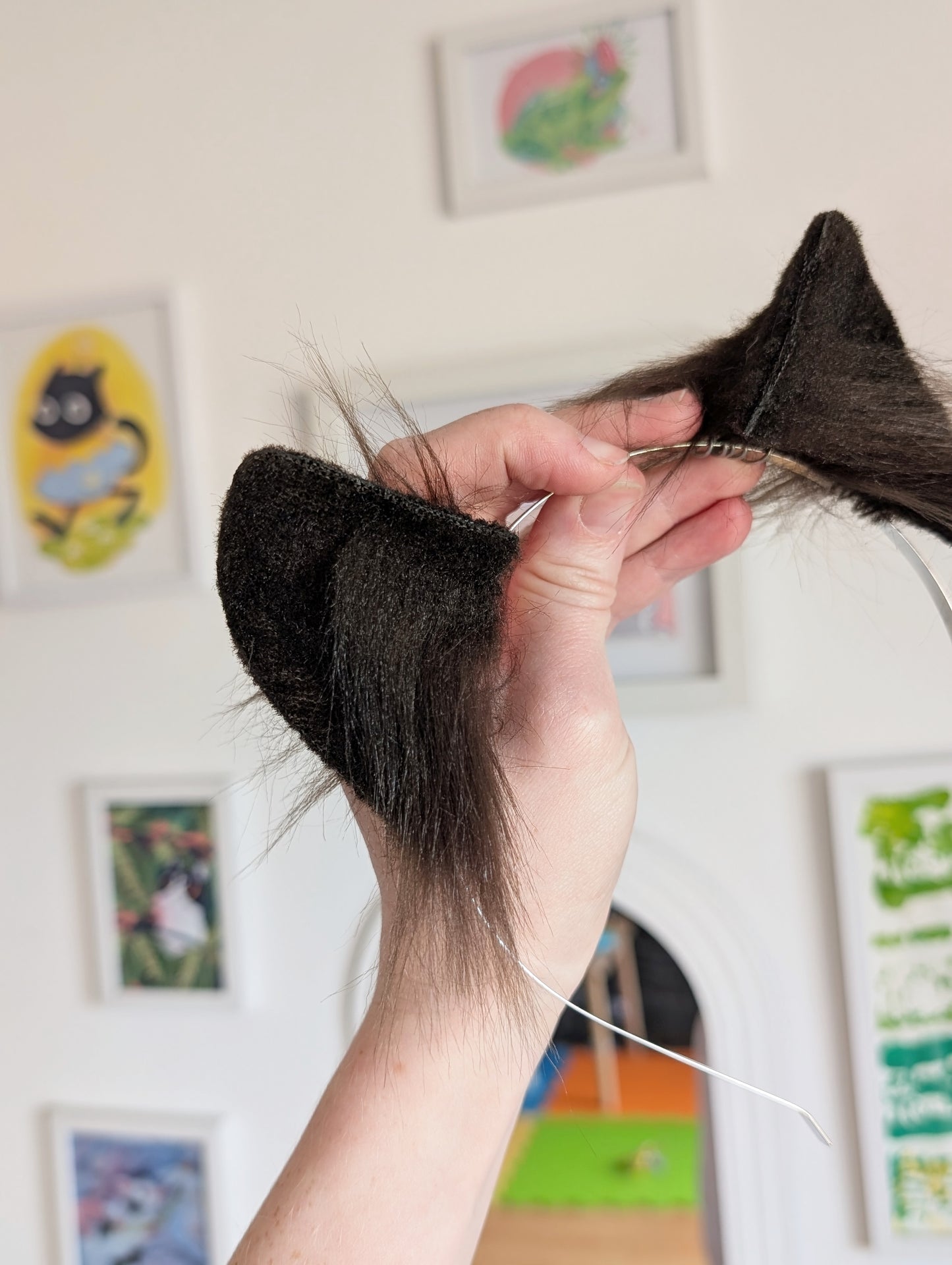 Dark Brown Mini Kitten Ears