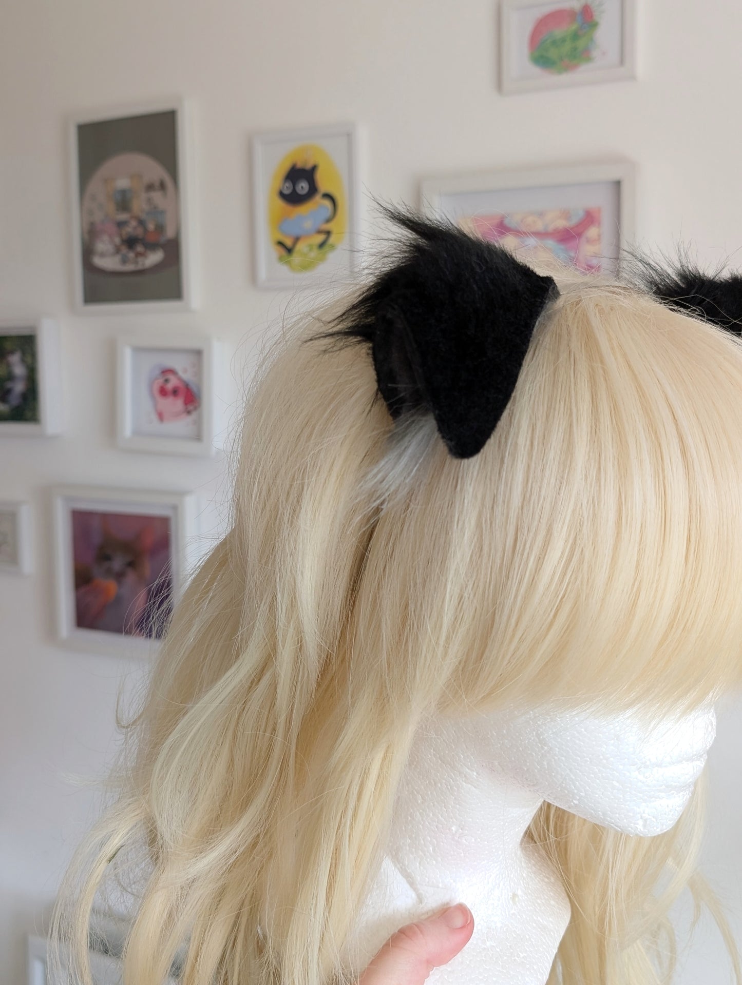Black and Grey Puppy Wolf Dog Ears