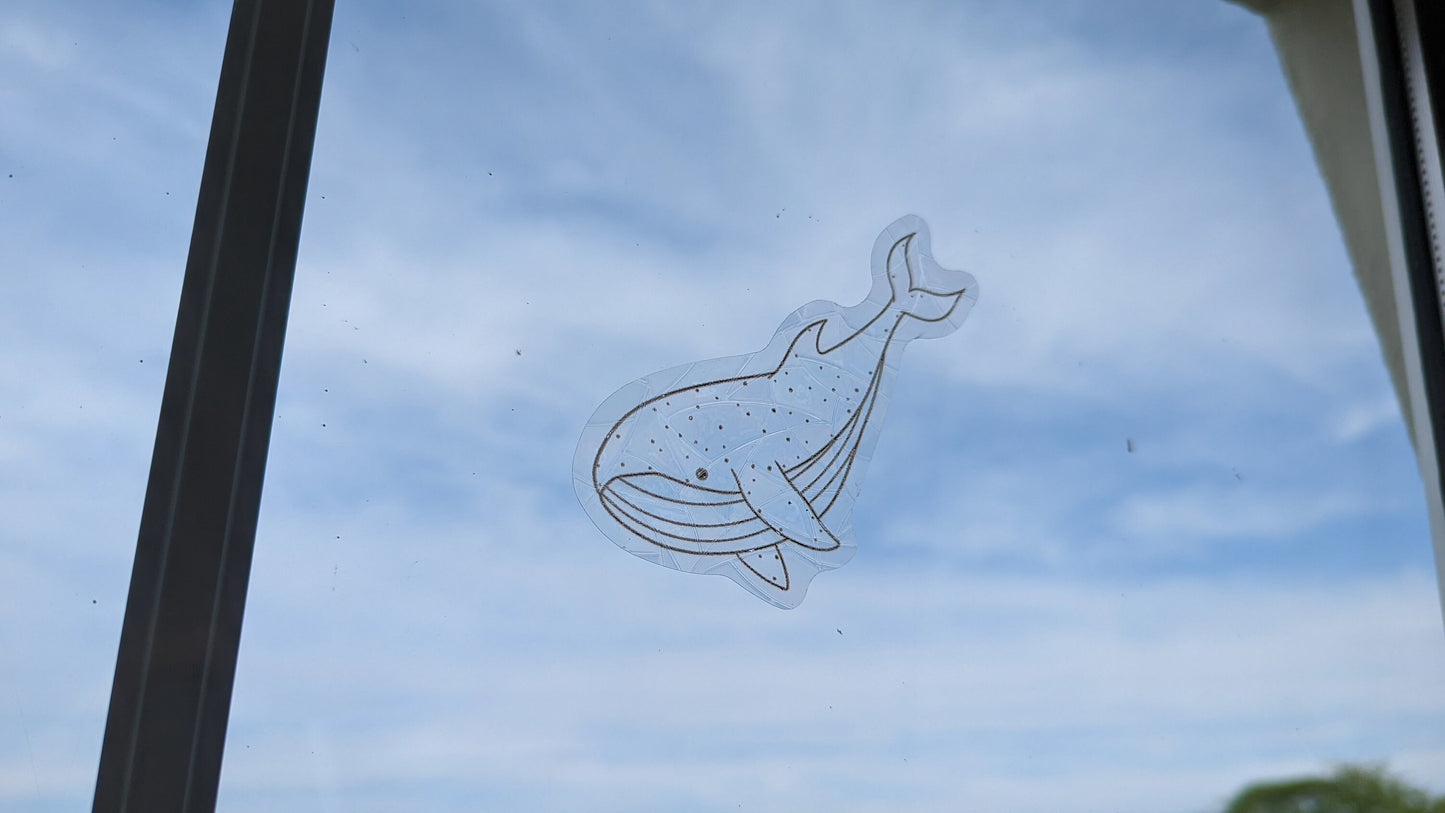 Galaxy Whale Window Sticker | Rainbow Maker | Sun catcher Sticker | Suncatcher