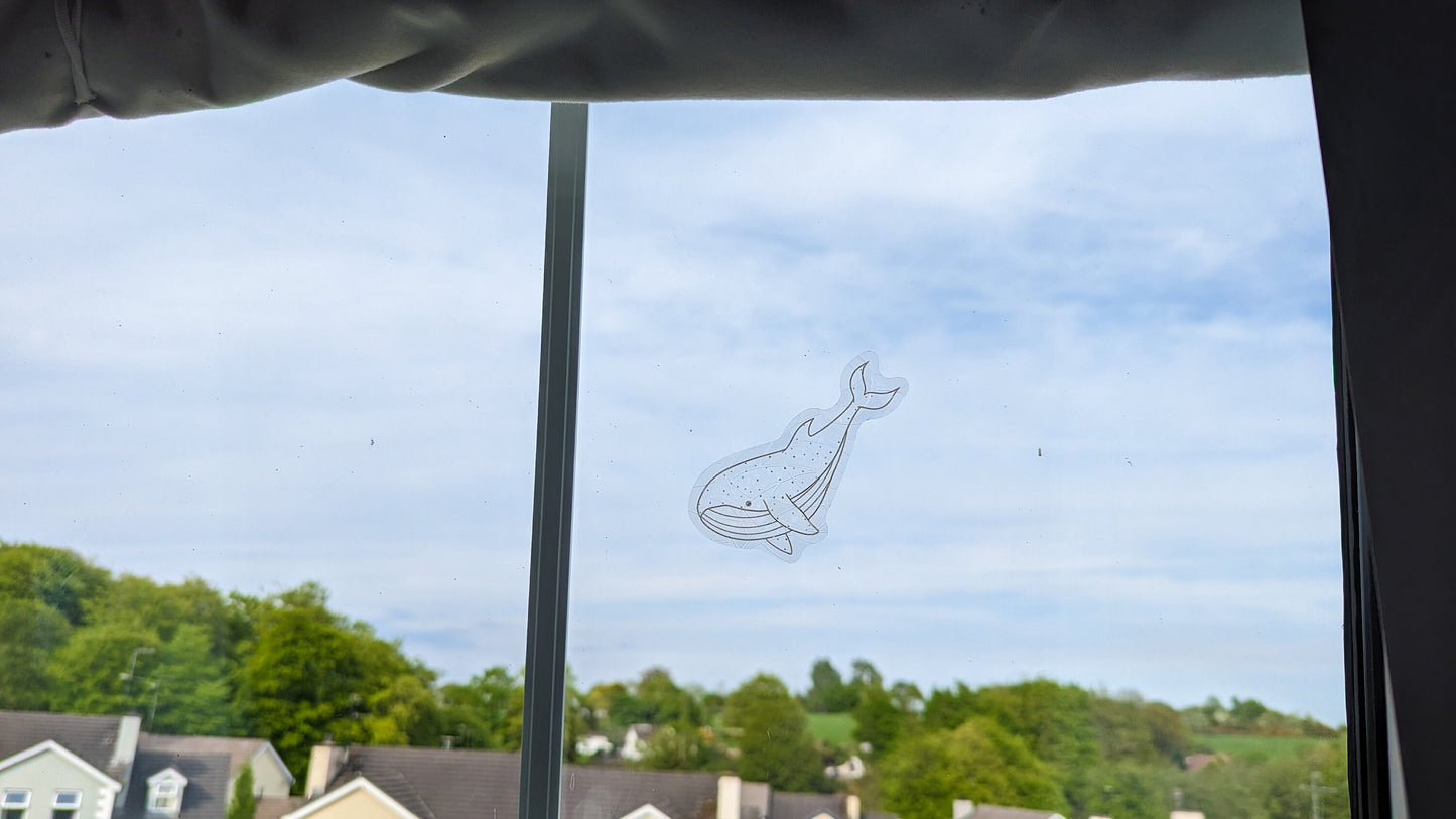 Galaxy Whale Window Sticker | Rainbow Maker | Sun catcher Sticker | Suncatcher