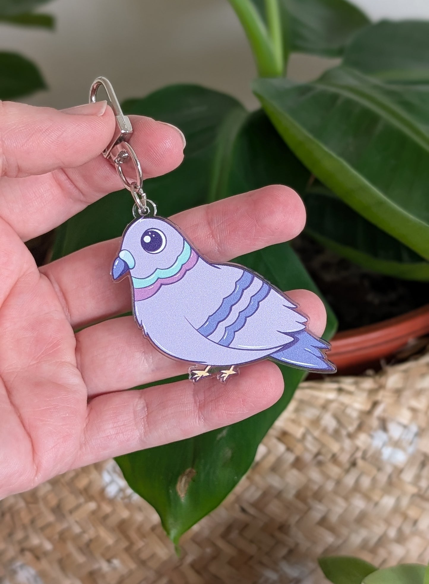 Pigeon Acrylic Keyring