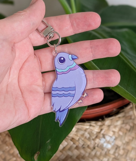 Pigeon Acrylic Keyring