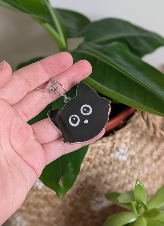 Black Cat Acrylic Keychain