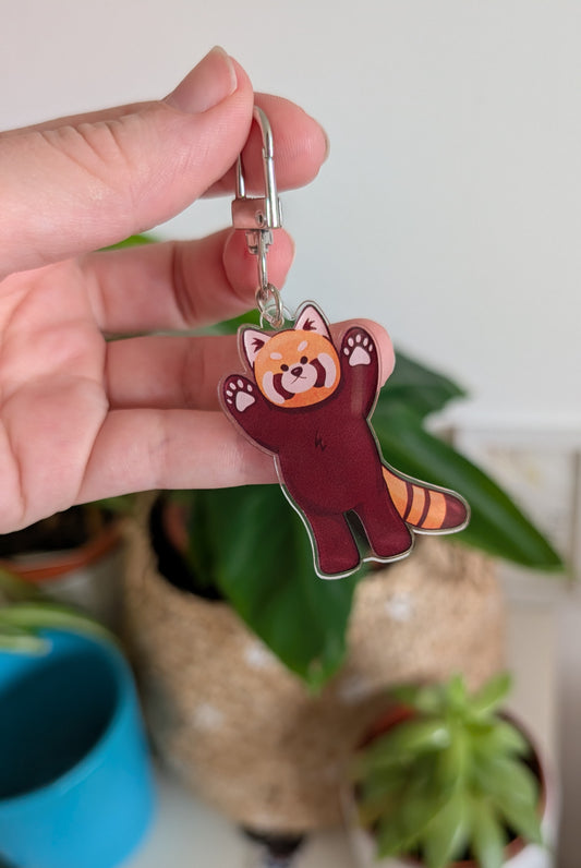Red Panda Acrylic Keychain