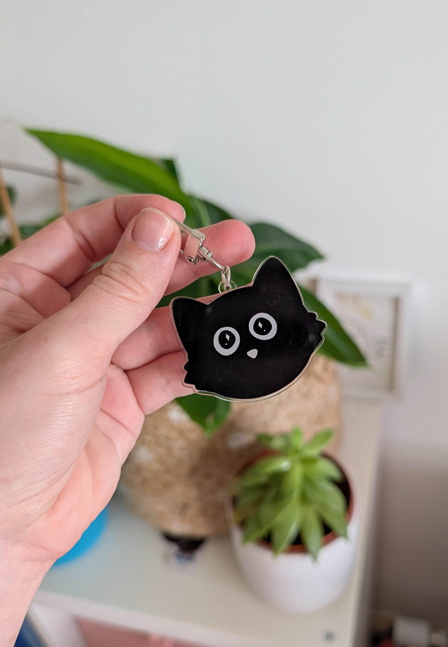 Black Cat Acrylic Keychain