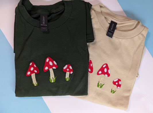 Mushroom Embroidery T shirt