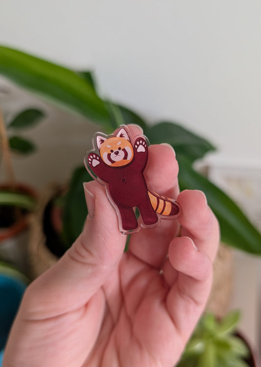 Acrylic Red Panda Pin