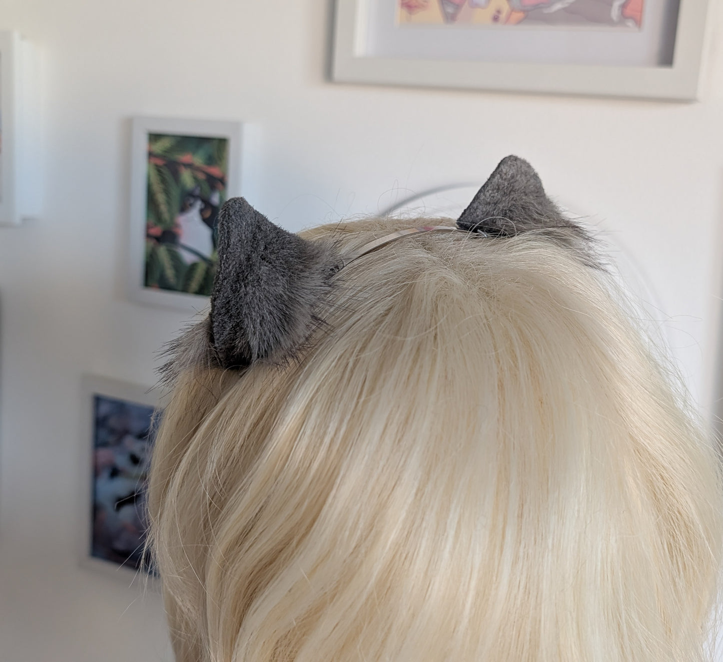 Micro Grey Kitten Ears