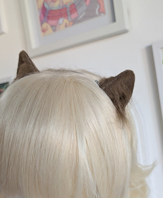 Brown Micro Kitten Ears