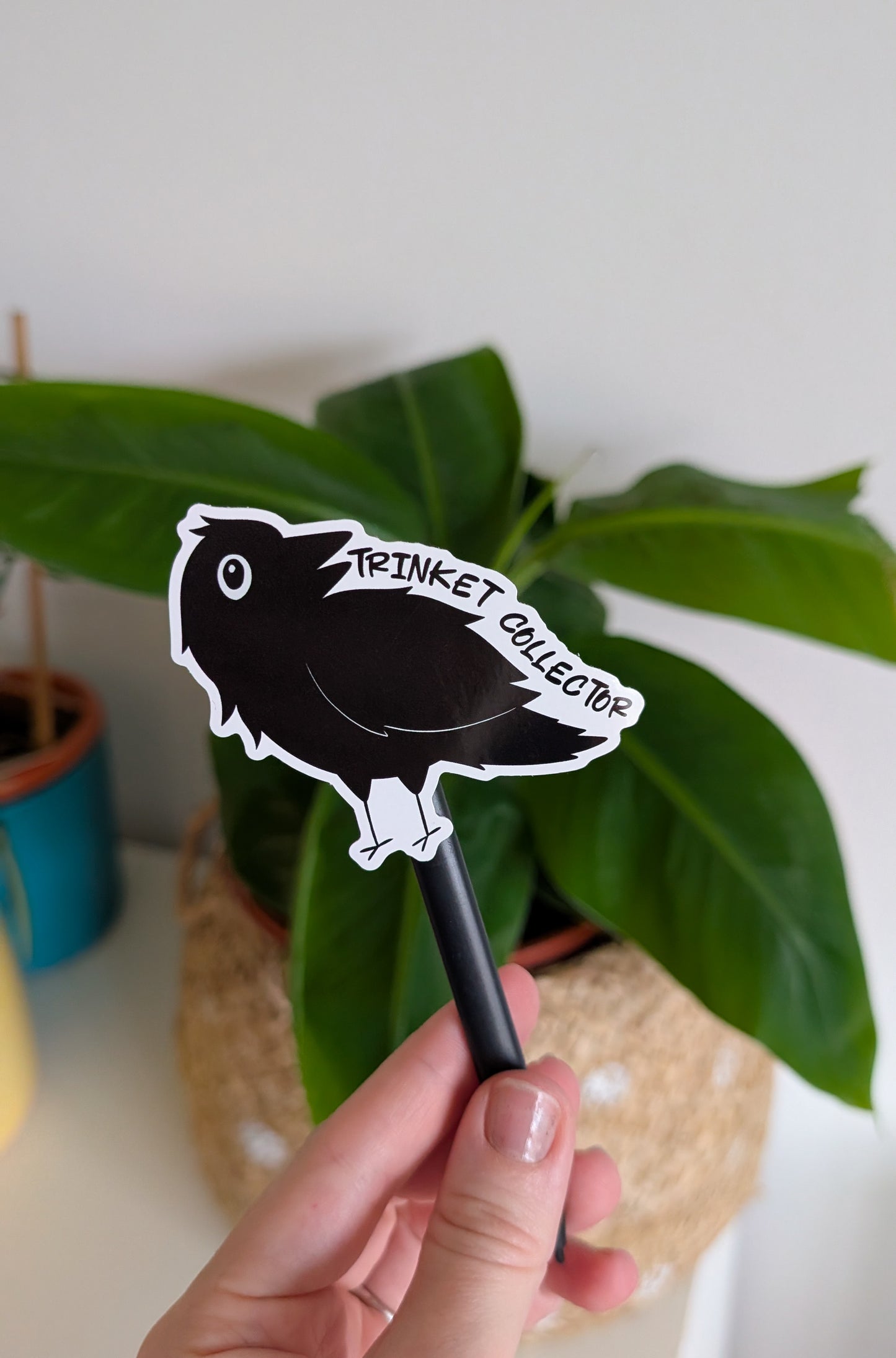 Trinket Collector Crow Sticker