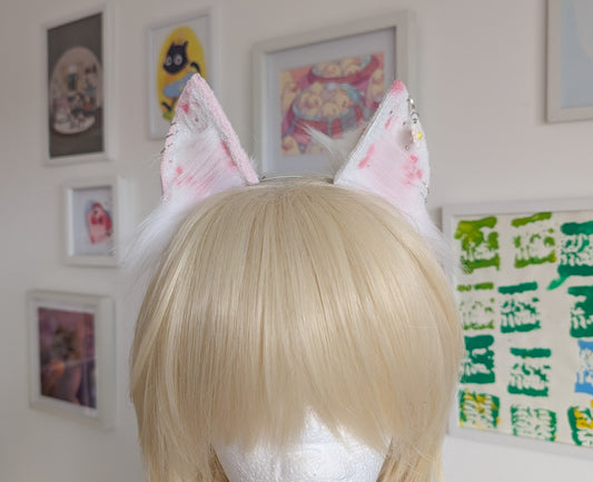 Pink Calico Kitten Ears