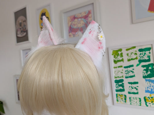 Pink Calico Kitten Ears