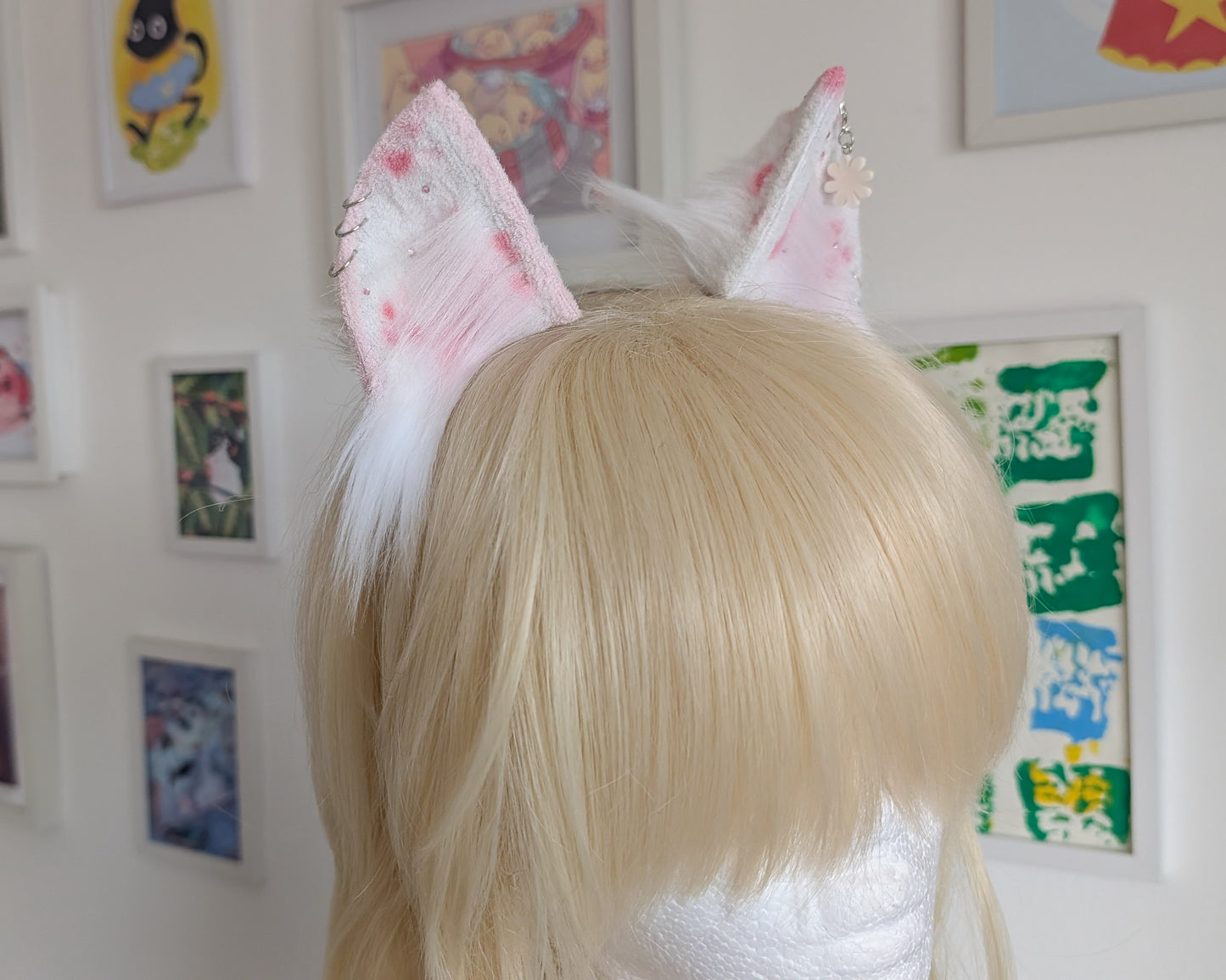 Pink Calico Kitten Ears