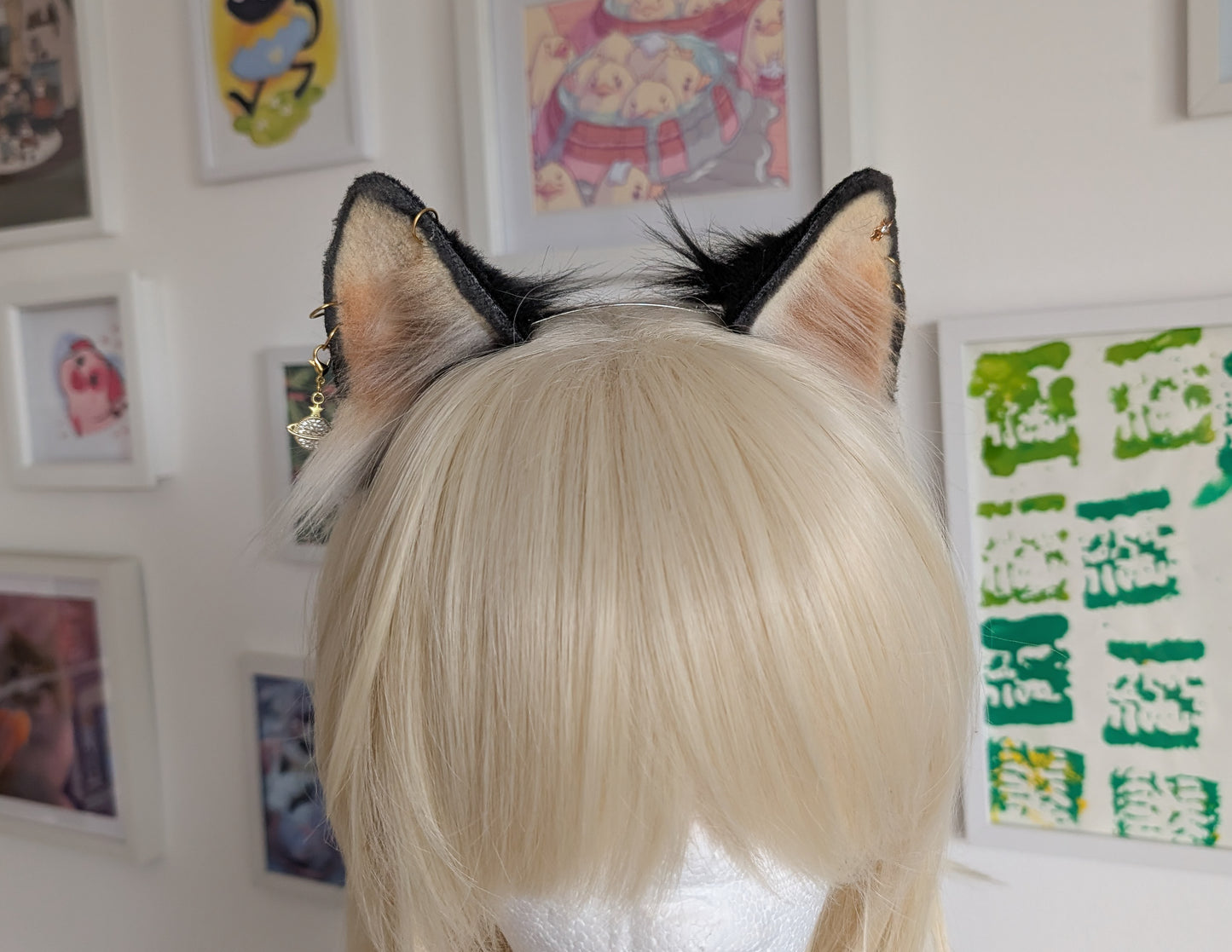 Black and Blonde Wolf Ears