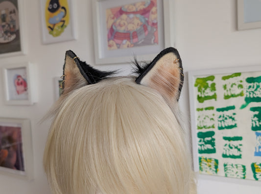 Black and Blonde Wolf Ears