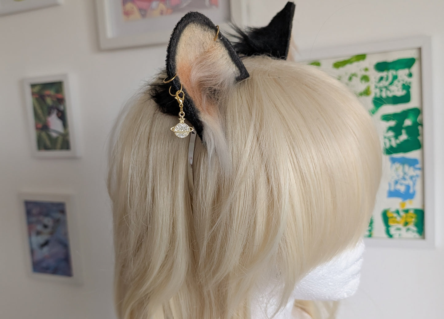Black and Blonde Wolf Ears