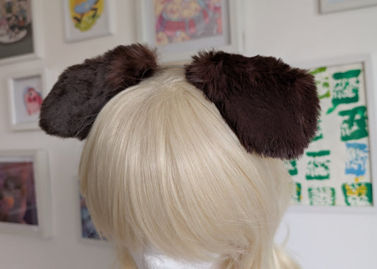 Fluffy Brown Puppy Ears