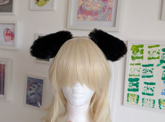 Fluffy Black Puppy Ears