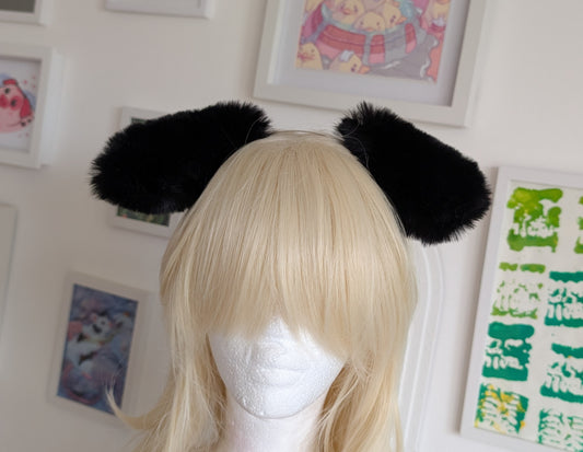 Fluffy Black Puppy Ears