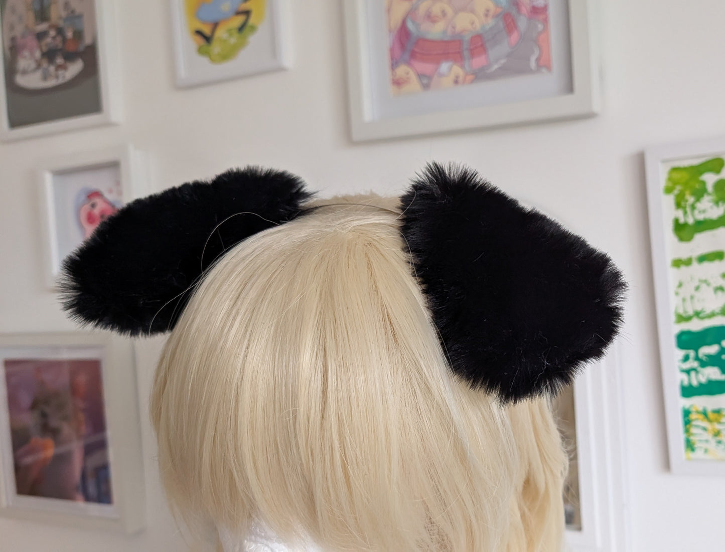 Fluffy Black Puppy Ears