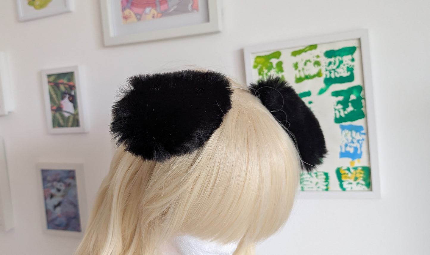 Fluffy Black Puppy Ears