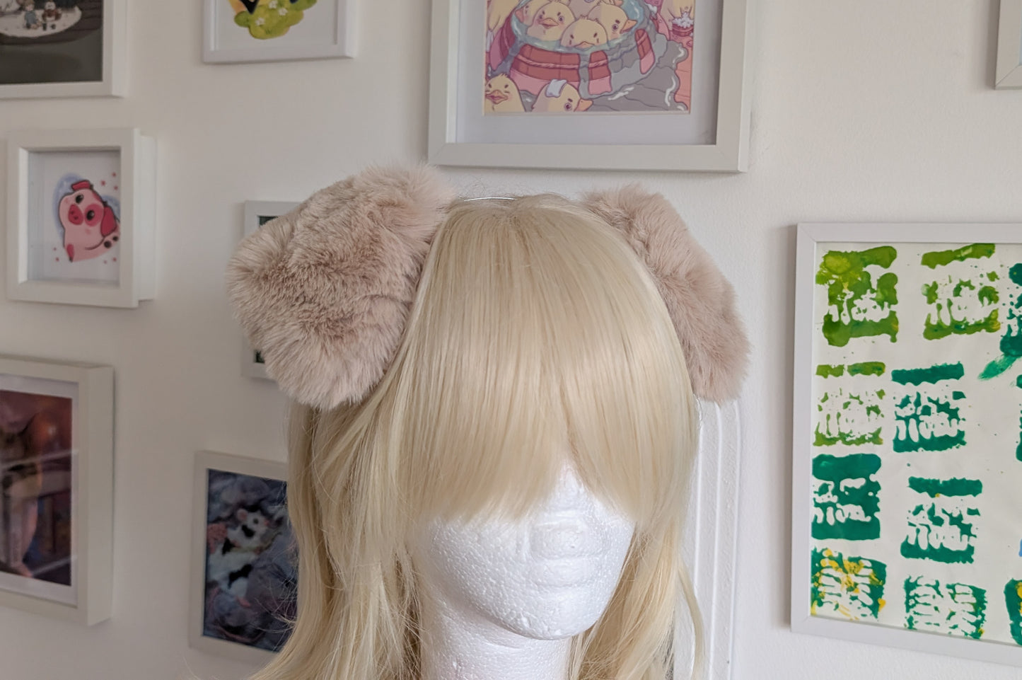 Fluffy Blonde Puppy Ears