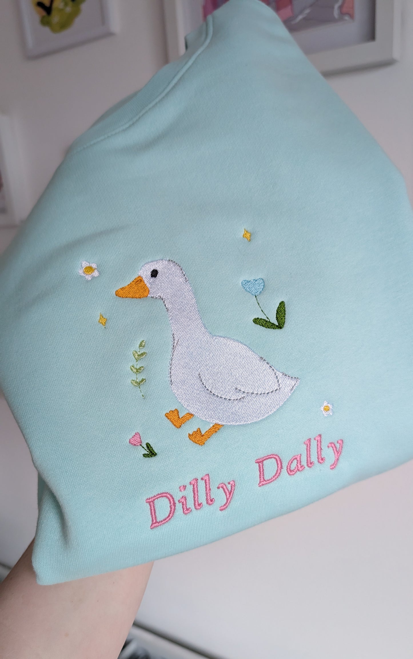 Embroidered Goose Organic Soft Sweatshirt