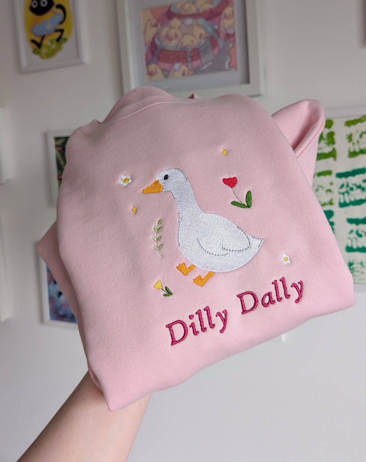 Embroidered Goose Organic Soft Sweatshirt