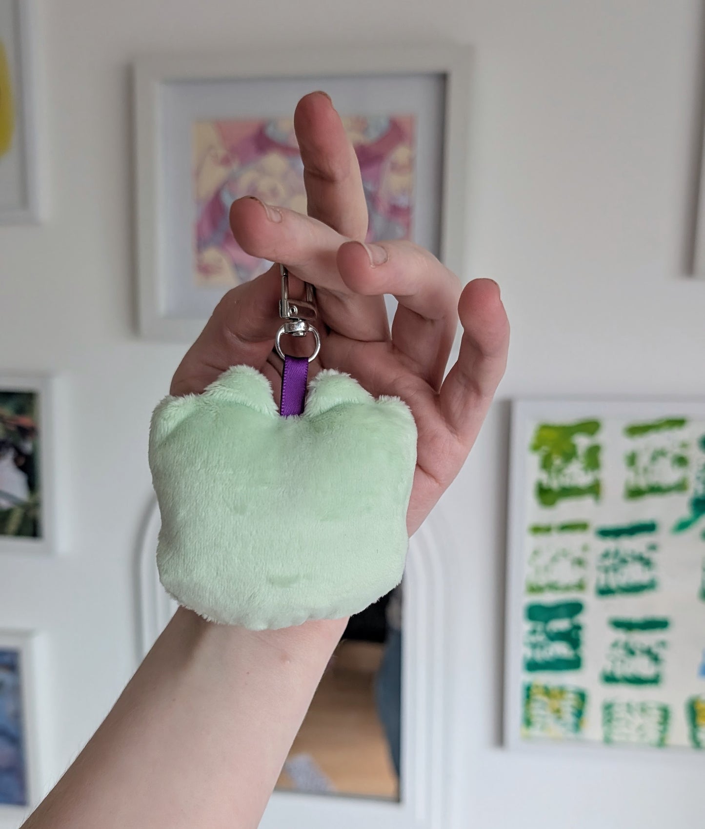 Alien Cat Plush Embroidered Charm
