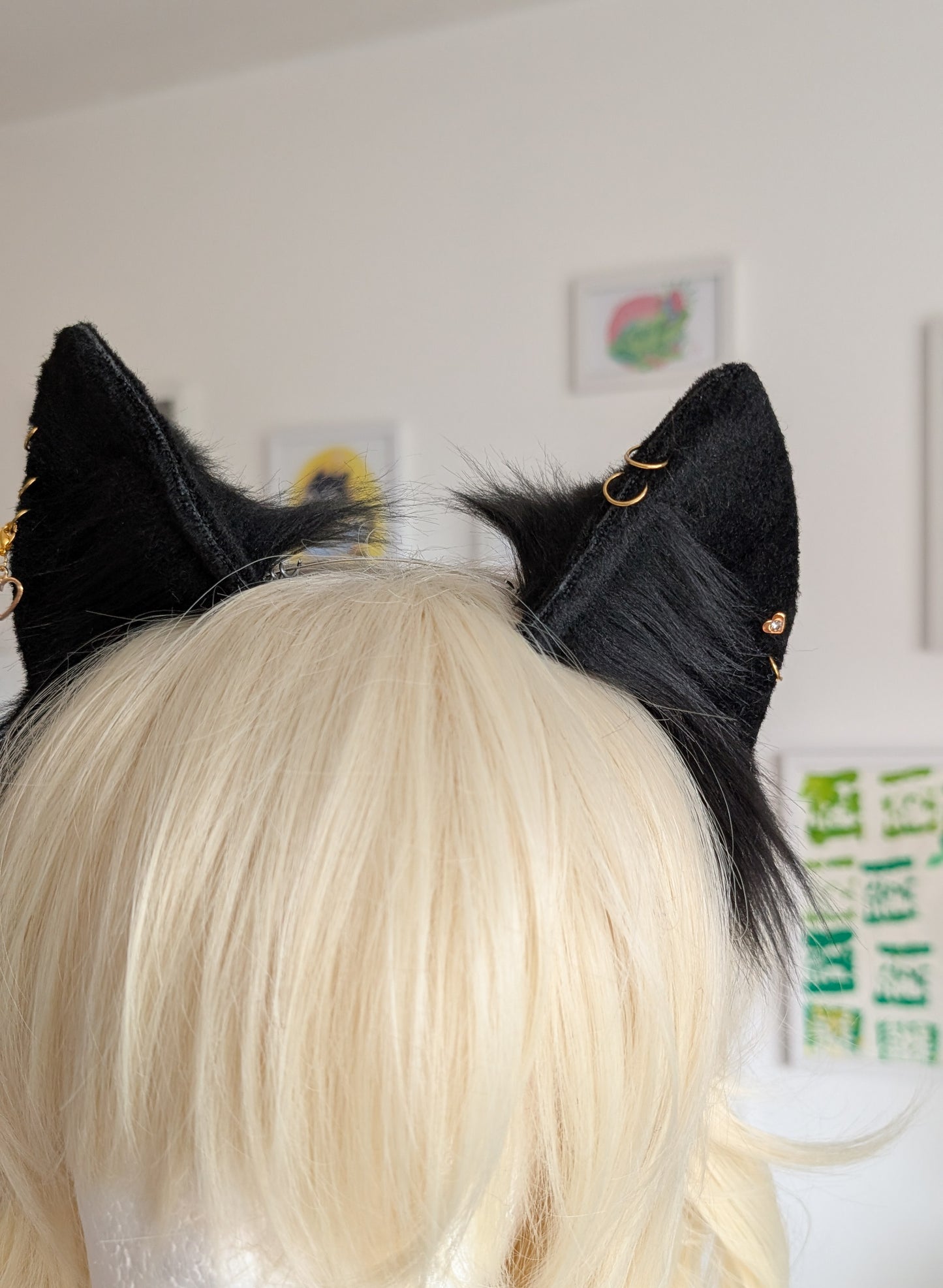 Solid Black Cat Ears
