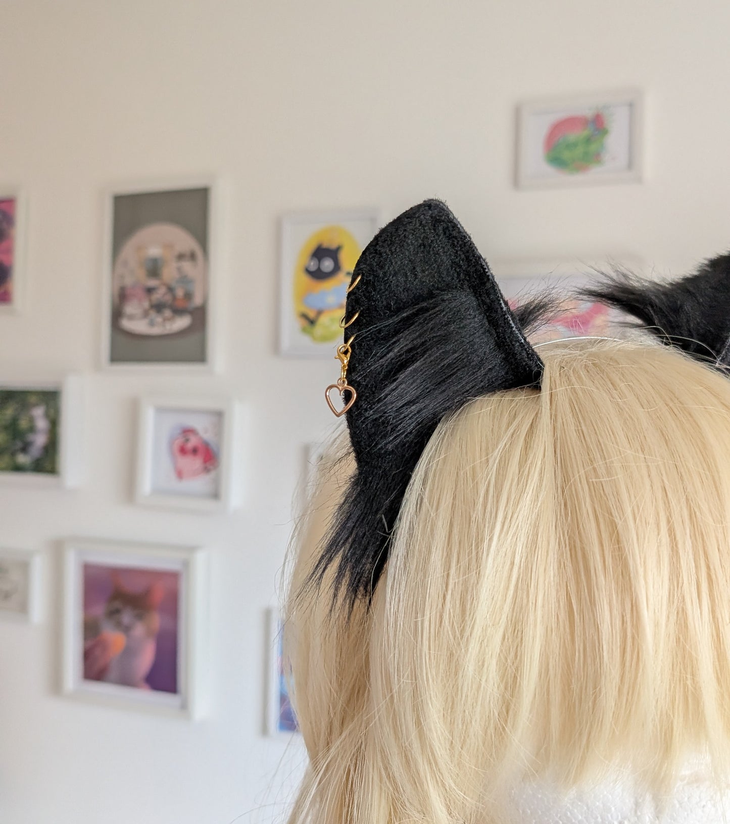 Solid Black Cat Ears