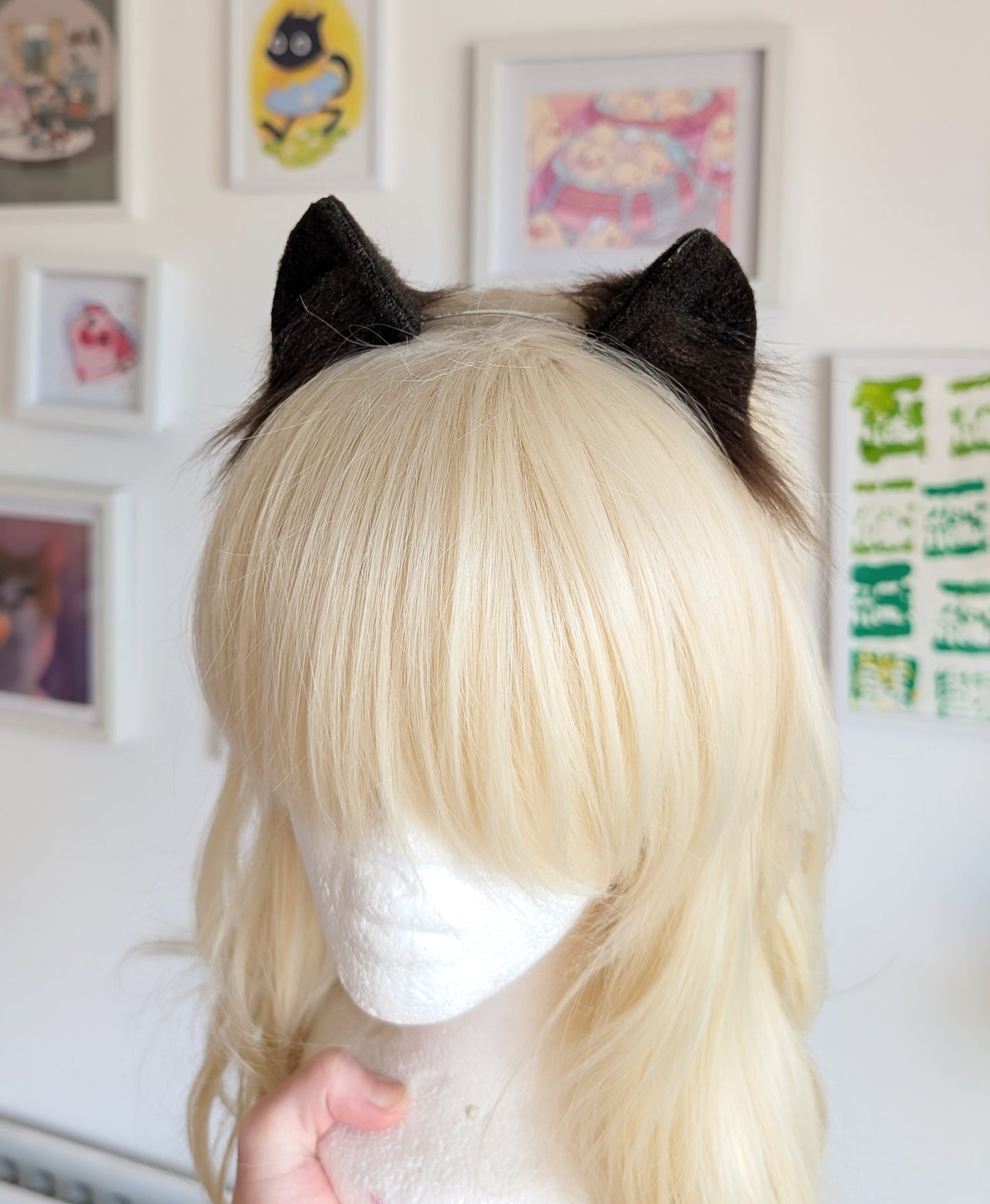 Dark Brown Mini Kitten Ears