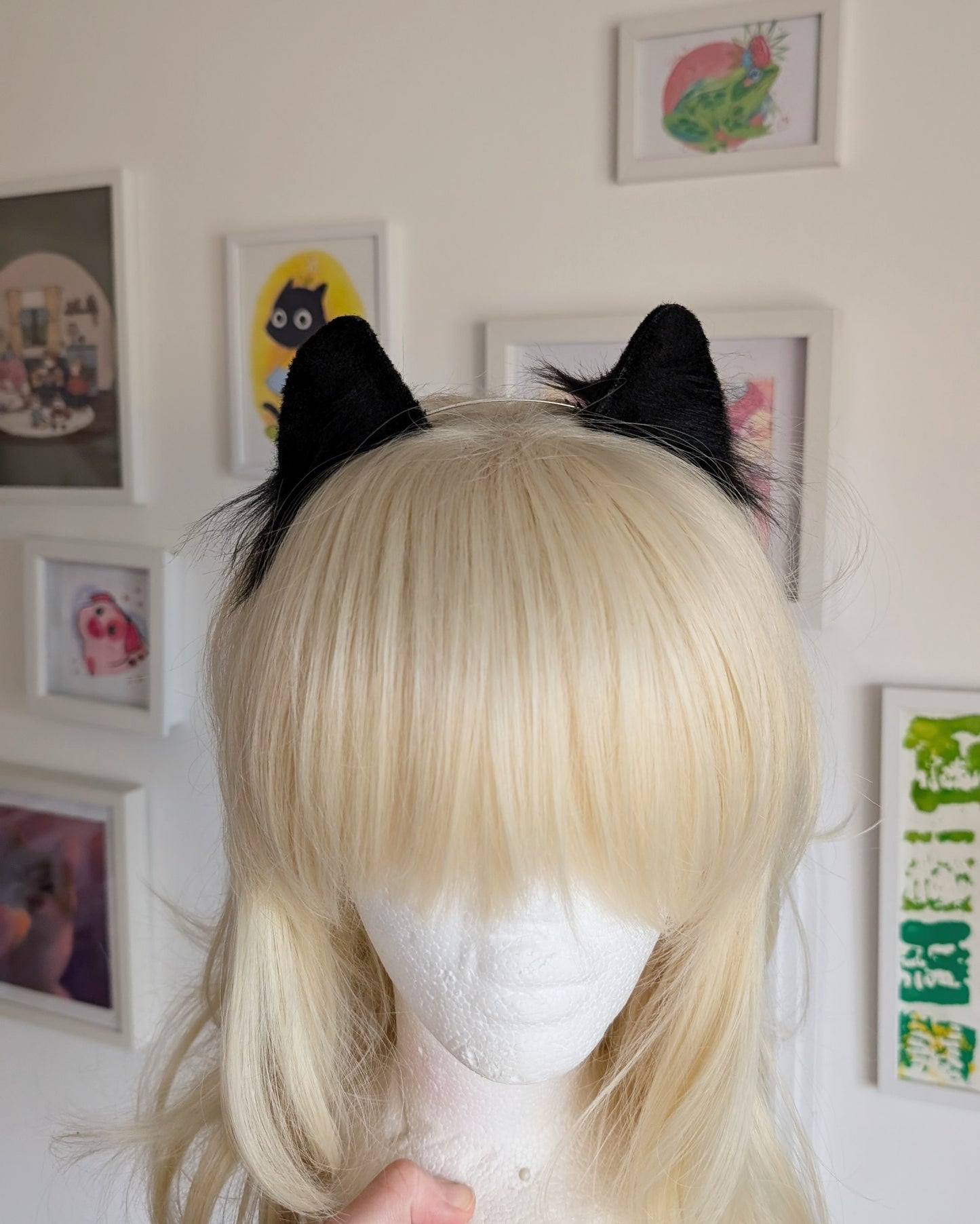 Black Mini Kitten Ears