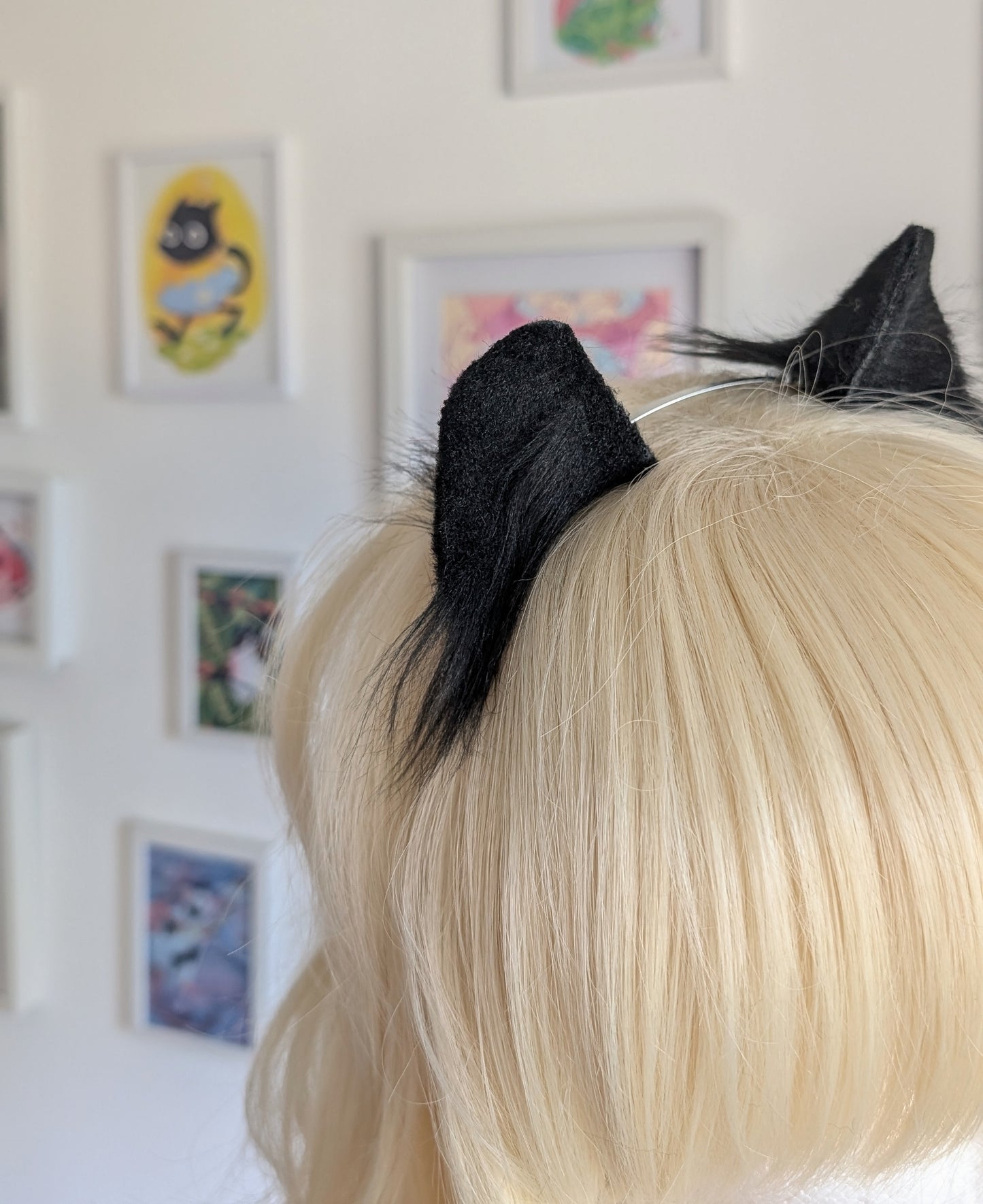 Black Mini Kitten Ears