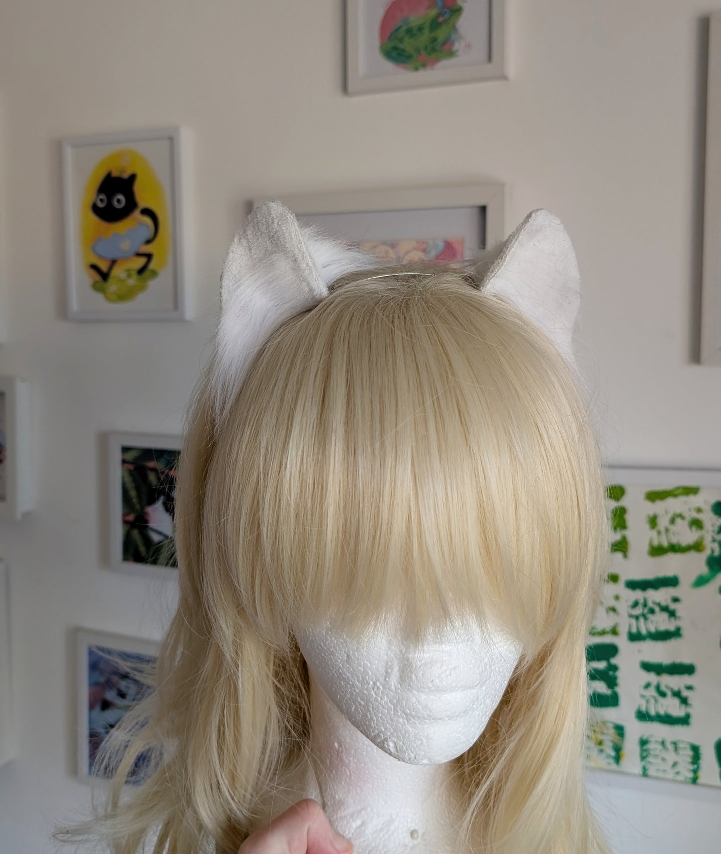 Discounted Mini White Kitten Ears