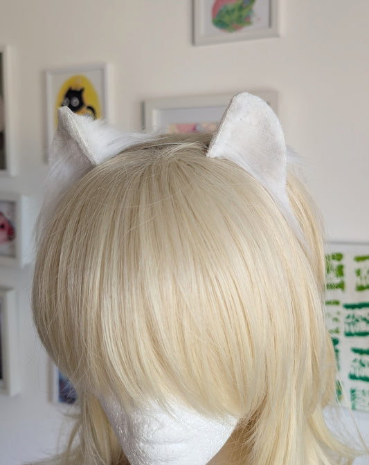 Discounted Mini White Kitten Ears