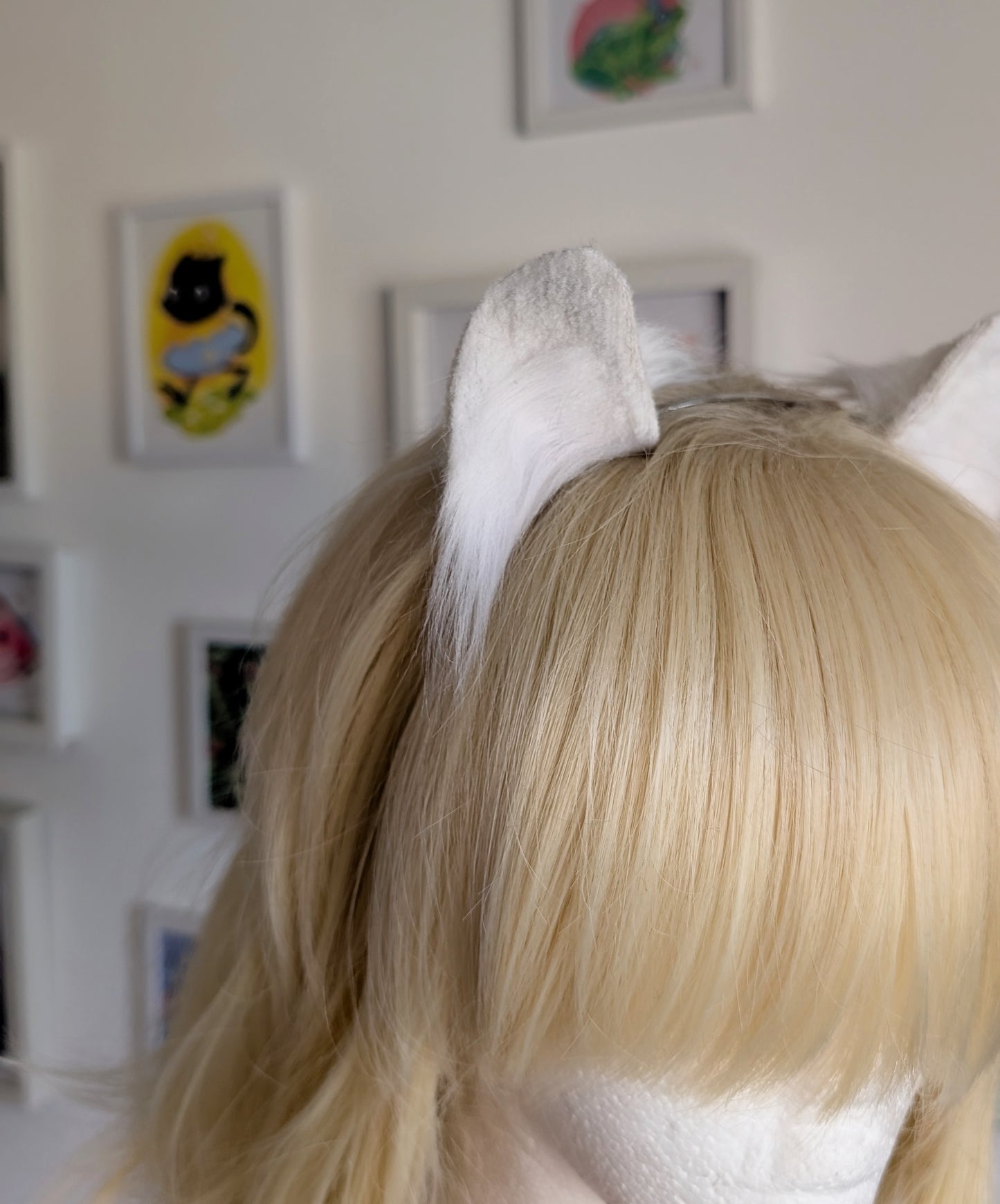 Discounted Mini White Kitten Ears
