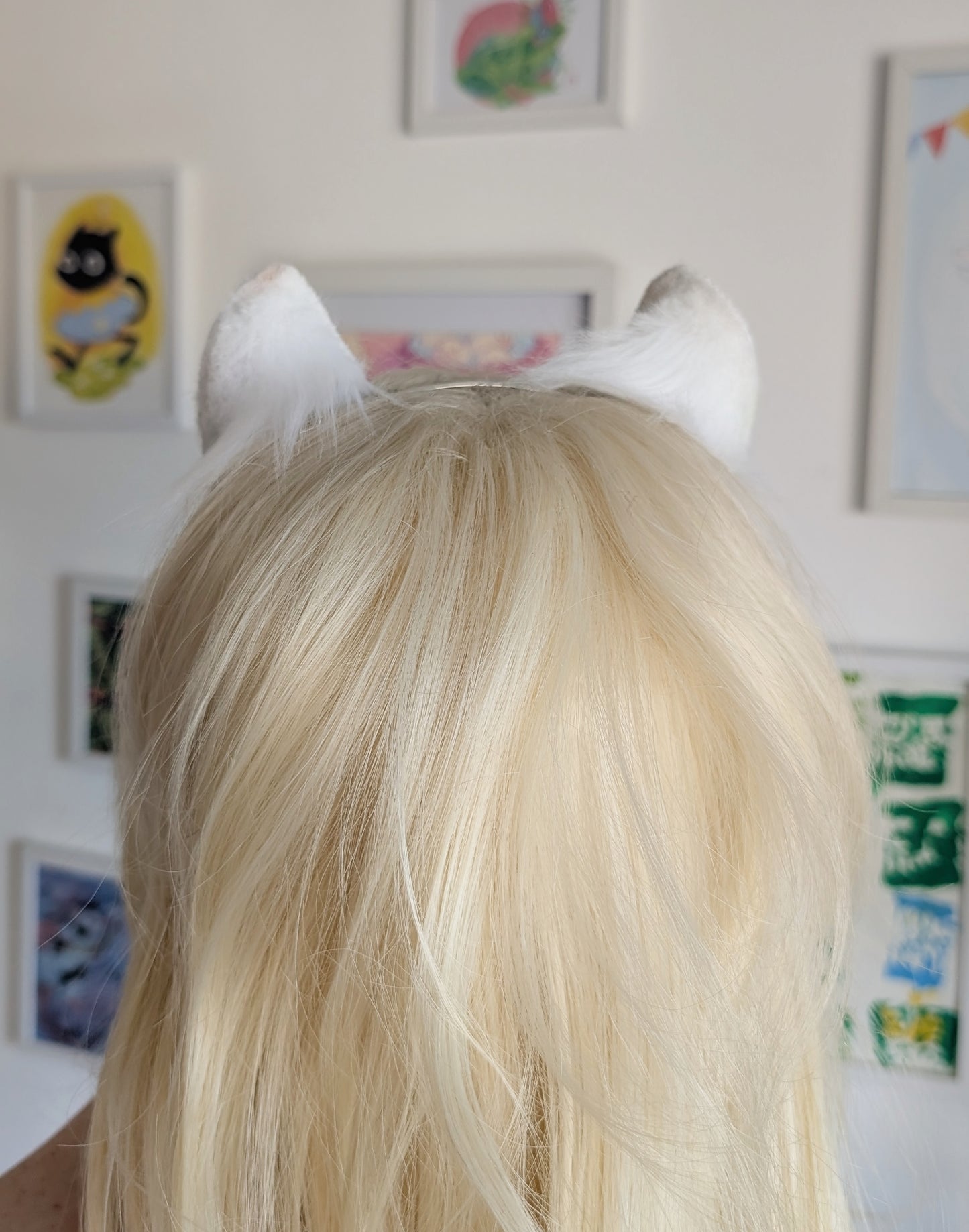 Discounted Mini White Kitten Ears