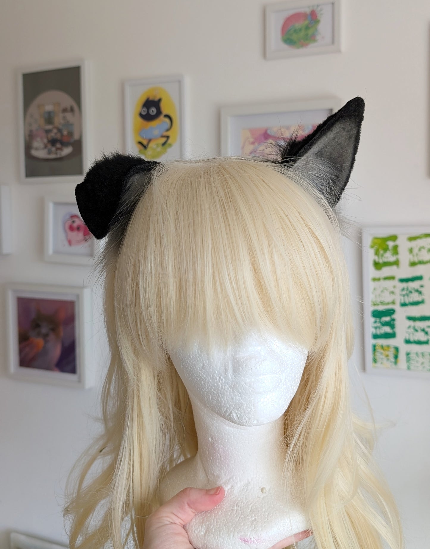 Black and Grey Puppy Wolf Dog Ears