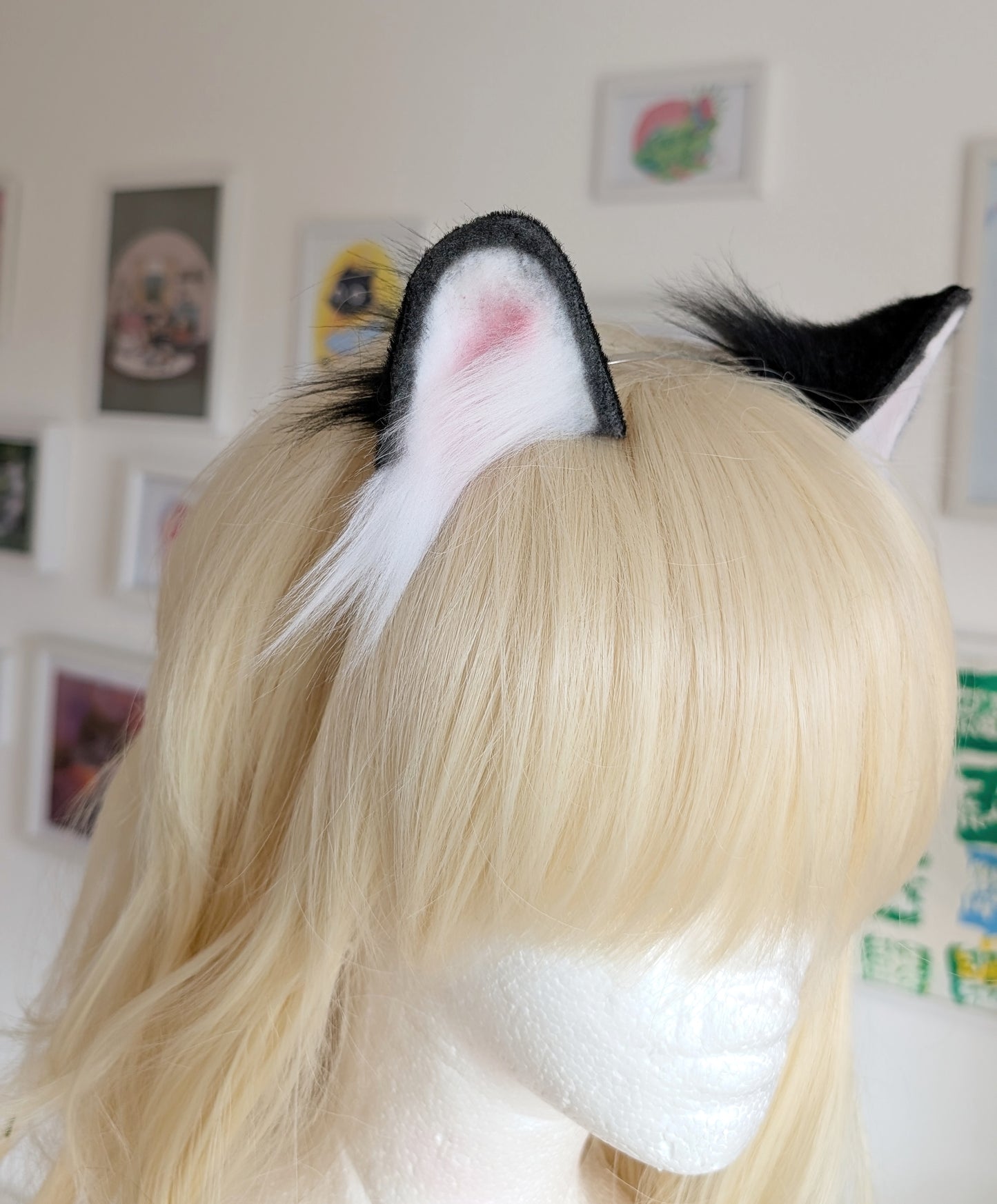 Black and White Wold Puppy Ears